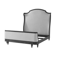 Side view of the bed frame without mattress.