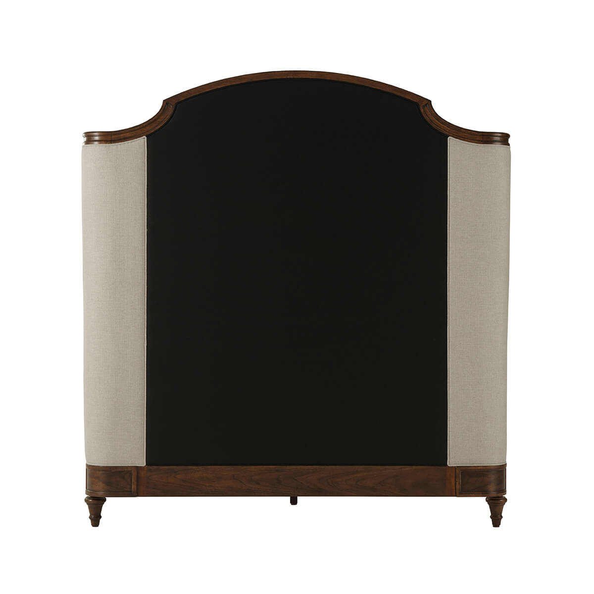 Back view of the queen size bed's headboard.