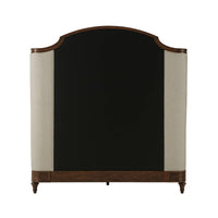 Back view of the queen size bed's headboard.