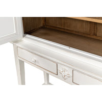 Inside view of open drawer, showing detail.