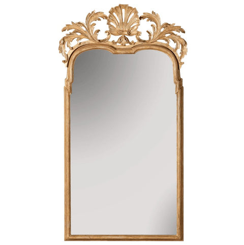 Queen Anne Mirror - Carved Giltwood Shell