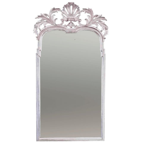 Queen Anne Pier Glass - Silver Gilt Finish