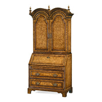 Side view of Queen Anne secretary bookcase, closed position.