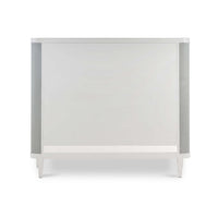 Back view of queen bed, minimalist design.
