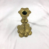 Top view of Queen Anne candlestick showing scalloped design.