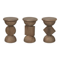 Reclaimed Elm Side Tables in Natural Wash, Set of 3 - additional view