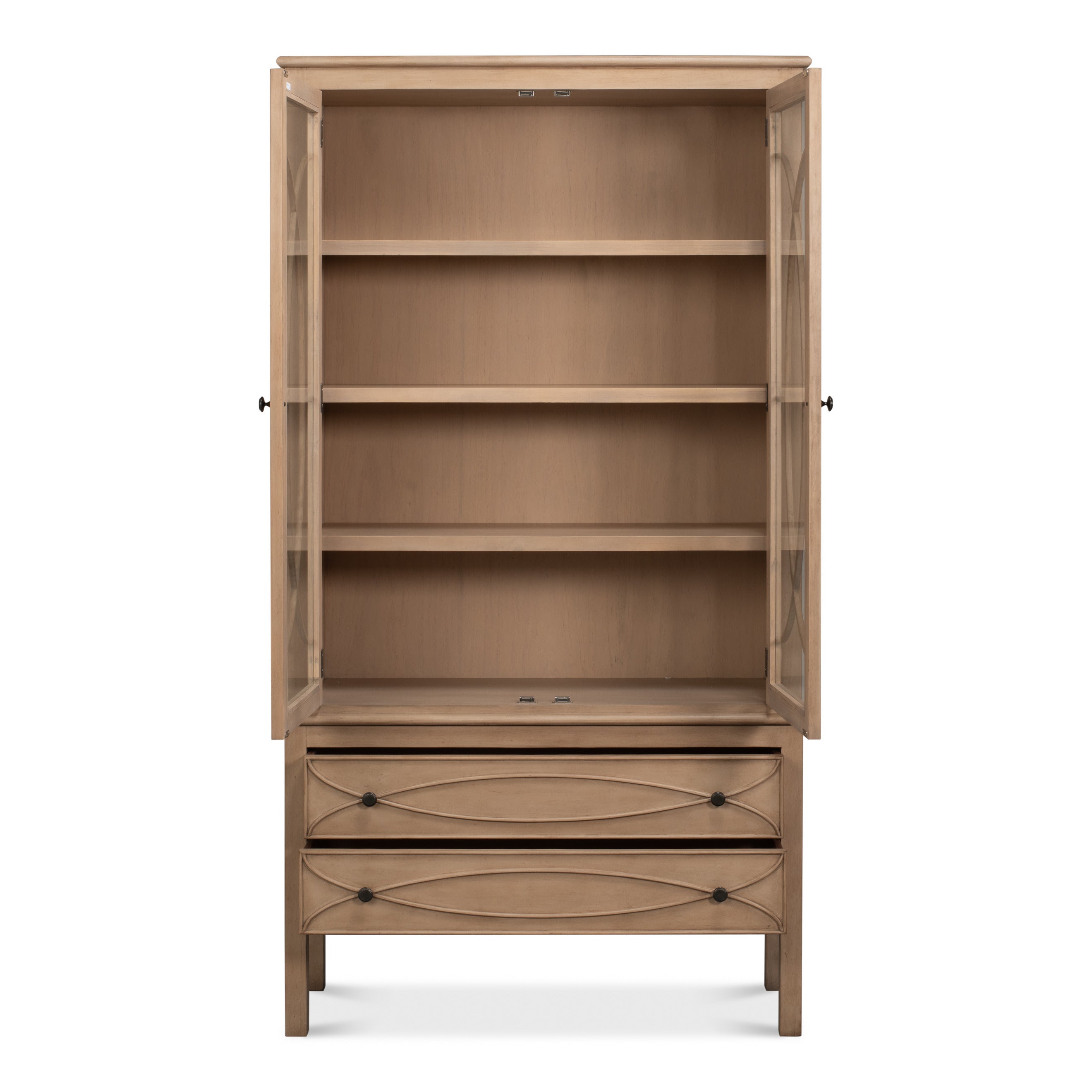 Reclaimed Pine Bookcase in Bone White - additional view
