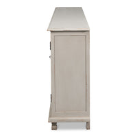 Reeded Gray Sideboard with Two Locking Doors - additional view