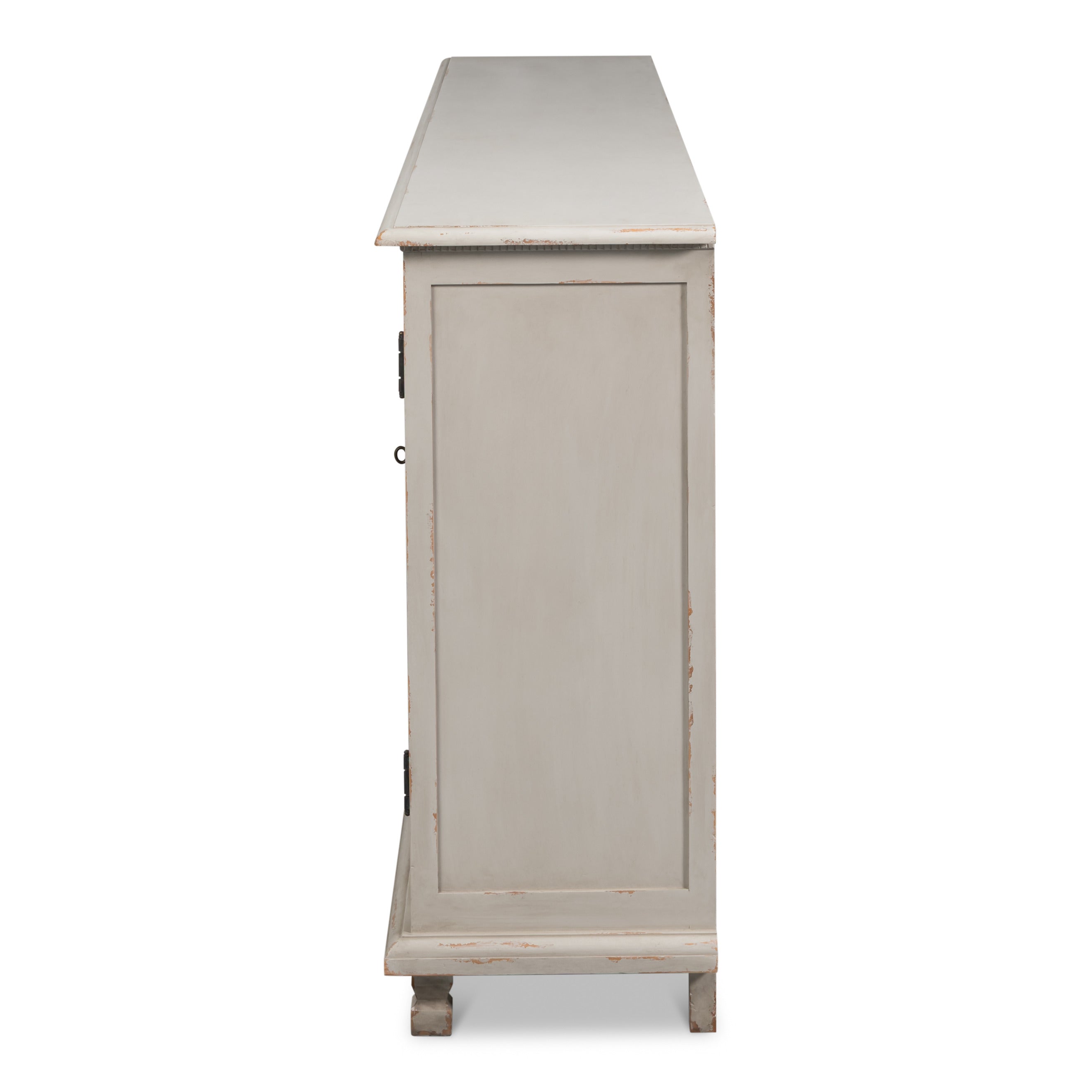 Reeded Gray Sideboard with Two Locking Doors - additional view