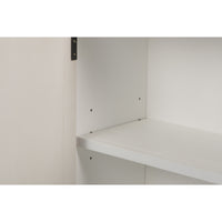 Reeded Gray Sideboard with Two Locking Doors - additional view