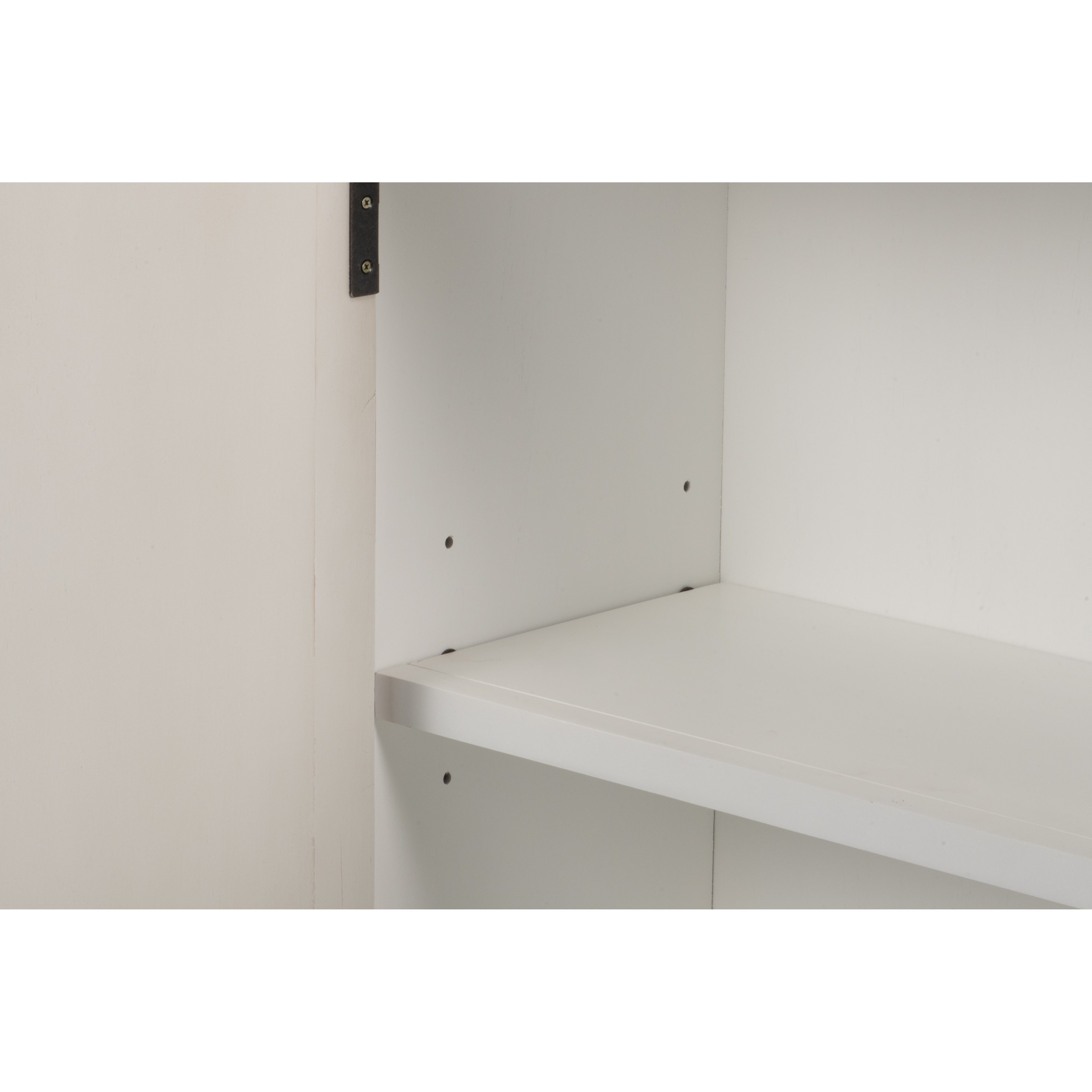 Reeded Gray Sideboard with Two Locking Doors - additional view
