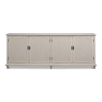Reeded Gray Sideboard with Two Locking Doors - additional view