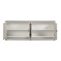 Reeded Gray Sideboard with Two Locking Doors - additional view