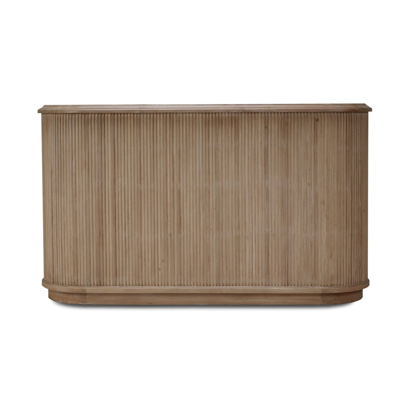 Back view of dresser, showcasing full reeded texture.