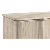 Close-up of cabinet corner detail and top edge.