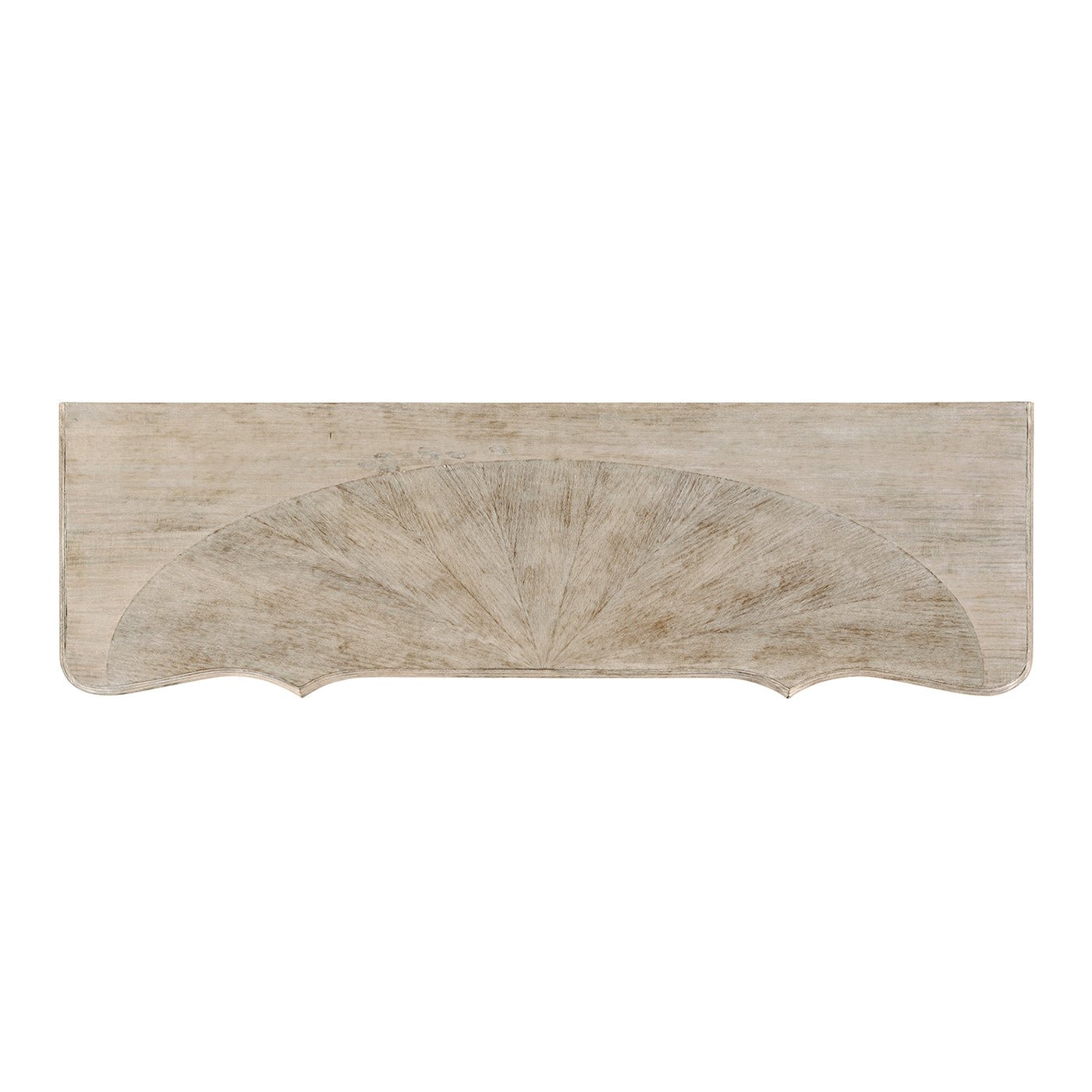Top view of buffet cabinet with textured design.