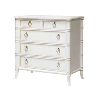 White Regency Brighton style dresser with silver handles.