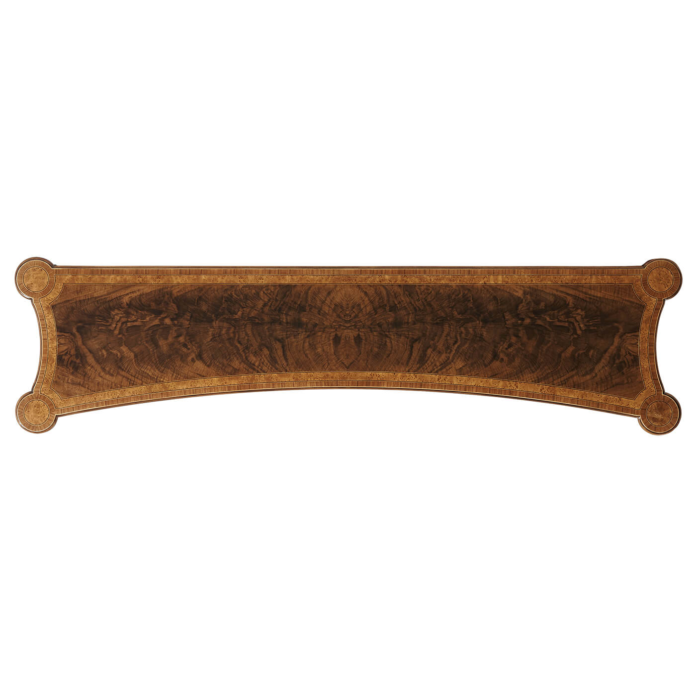 Top view of Regency console table surface.