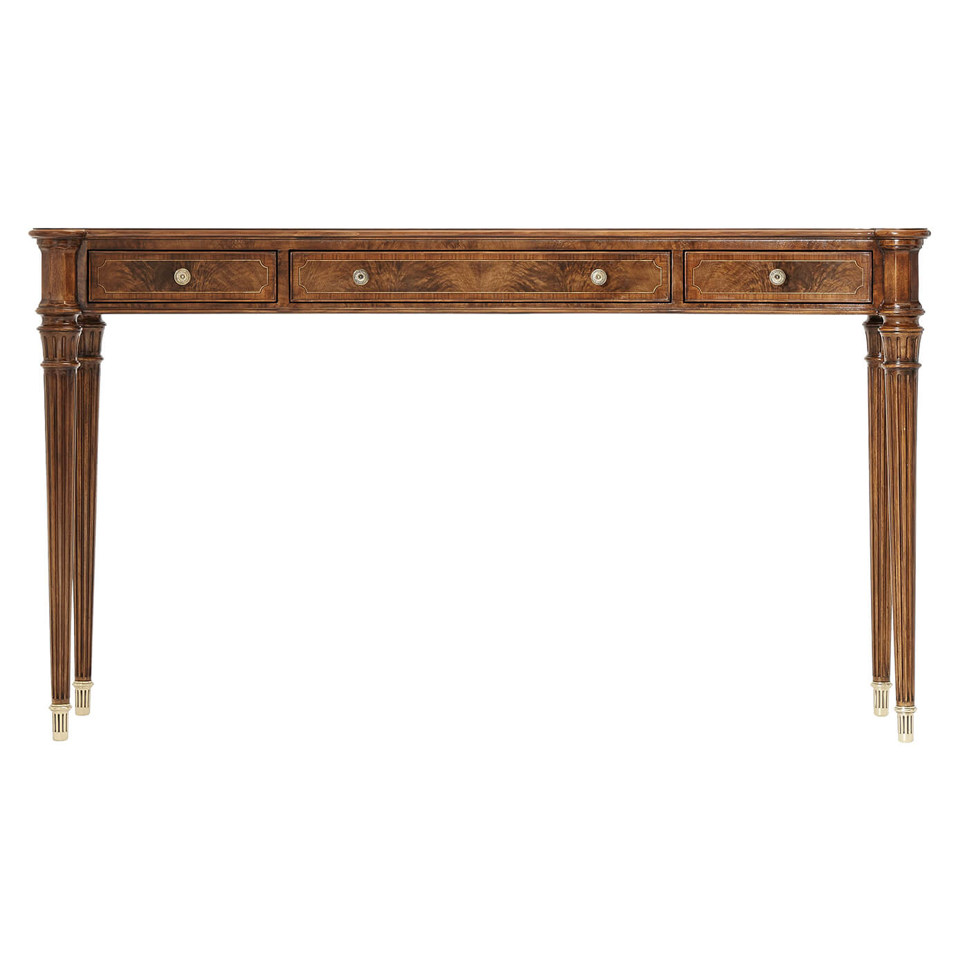 Front view of Regency console table.