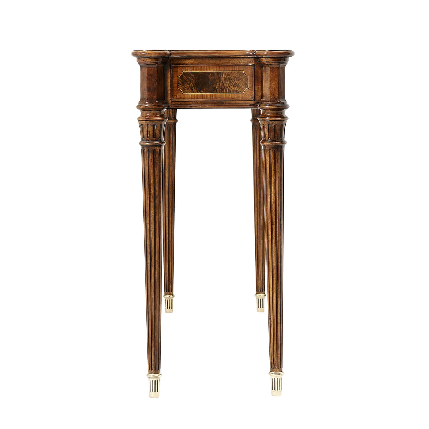 Side view of Regency console table.