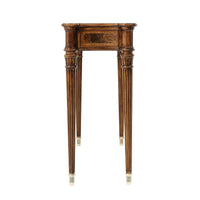 Side view of Regency console table.