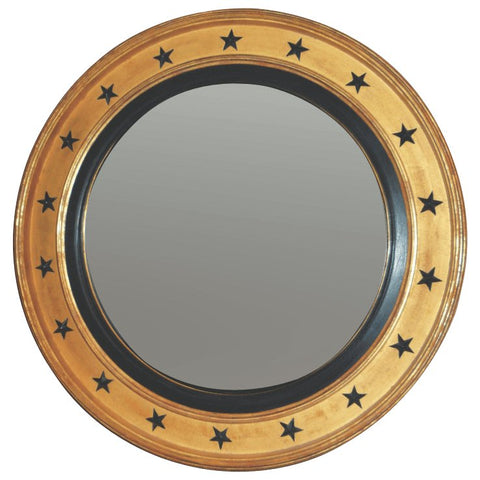 Regency Convex Mirror with Black Stars