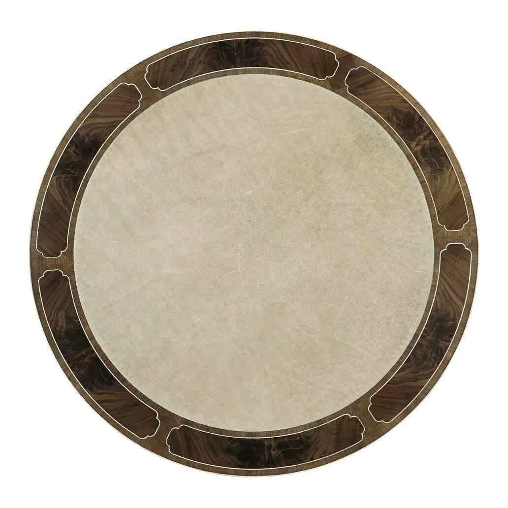 Top view of Regency drum end table design.