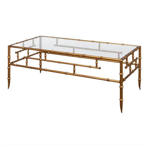 Regency Gilt Bamboo Coffee Table