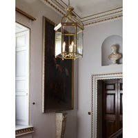 Regency hall lantern in a luxurious interior setting.