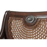 Detail of Regency armchair decorative top back feature.