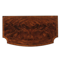 Top view of Regency mahogany chest detailing wood grain.