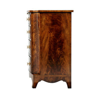 Side view showcasing wood grain on Regency chest.