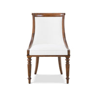 Front view of Regency mahogany dining chair.