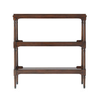Regency mahogany etagere, back view, classic style shelves.
