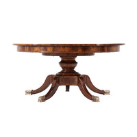 Side view of round dining table.