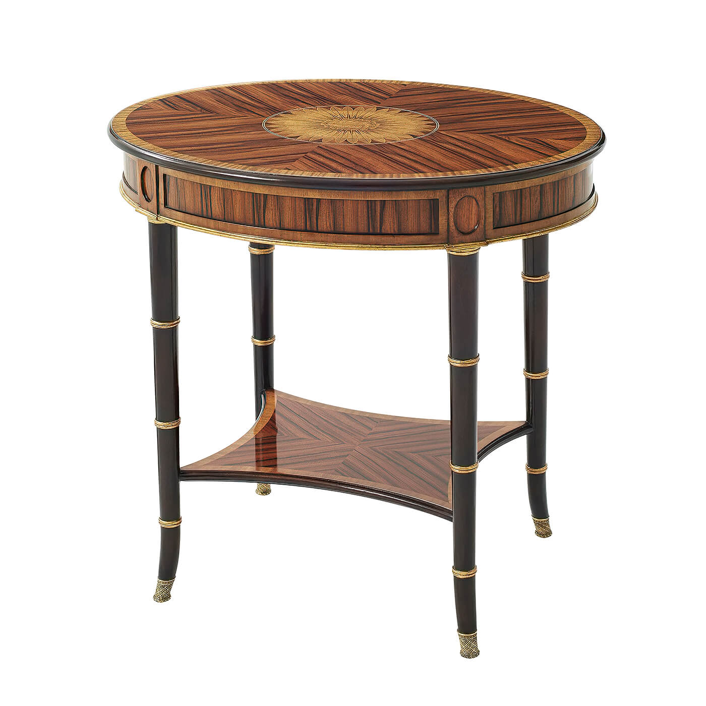 Regency oval side table, full view, elegant wood design.