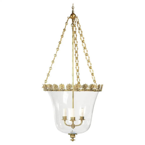 Regency Palmette Cloche Lantern - Brass