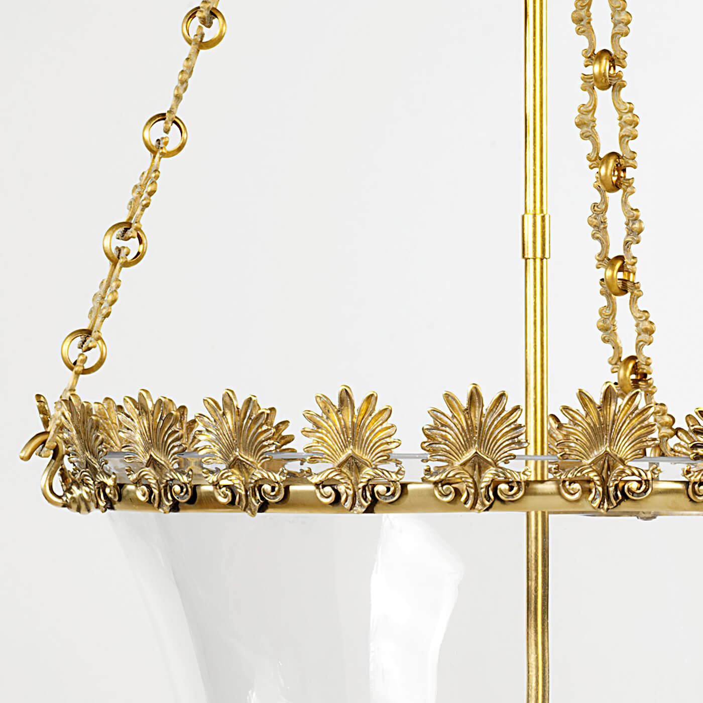 Detailed floral pattern on Regency Cloche Lantern rim