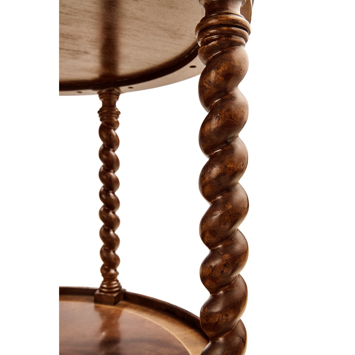 Twisted leg detail of Regency round side table.