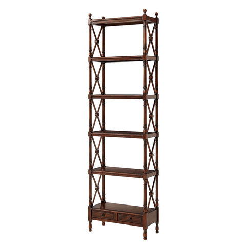 Regency Six Tier Etagere Bookcase