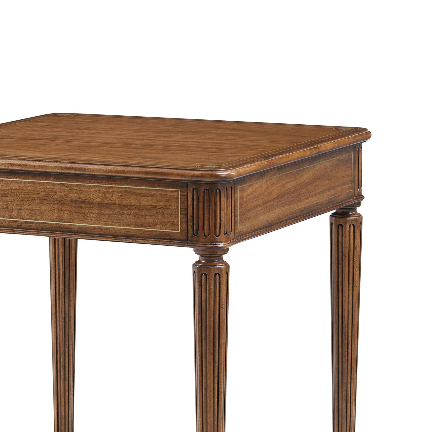 Regency Square Side Table, close-up, detailed craftsmanship.