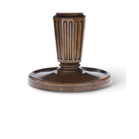 Detailed view of dining table pedestal base.