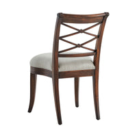 Back view of Regency style dining side chair.