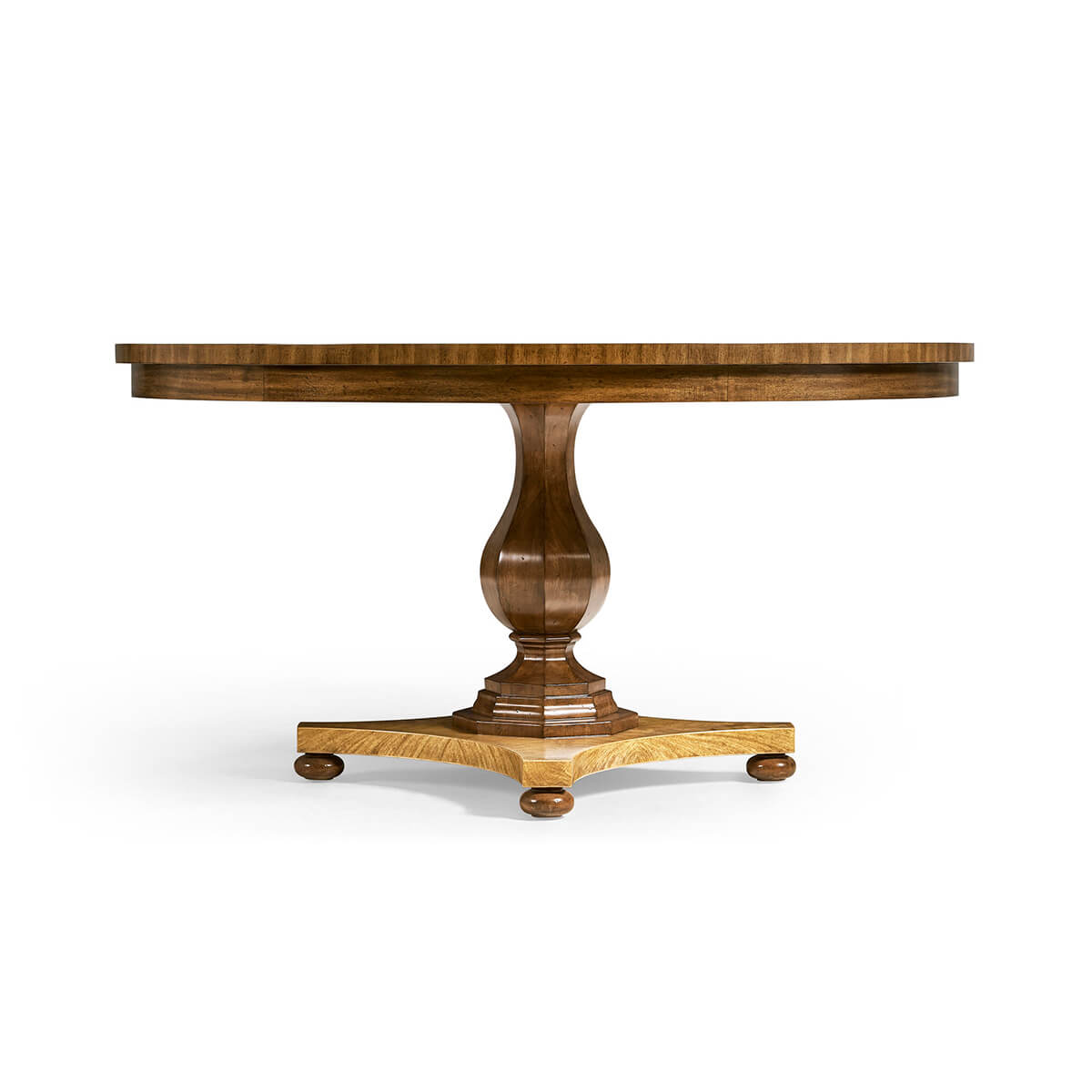 Alternative side view of regency dining table structure.