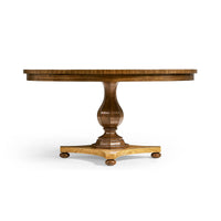 Alternative side view of regency dining table structure.