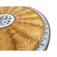 Close-up of regency table border and central pattern.