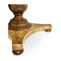 Close-up of regency table base with detailed craftsmanship.