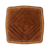 Top view of Regency style table, wood pattern focus.