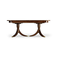 Regency dining table side view showing base design.