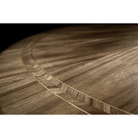 Close-up of wood grain pattern on dining table.